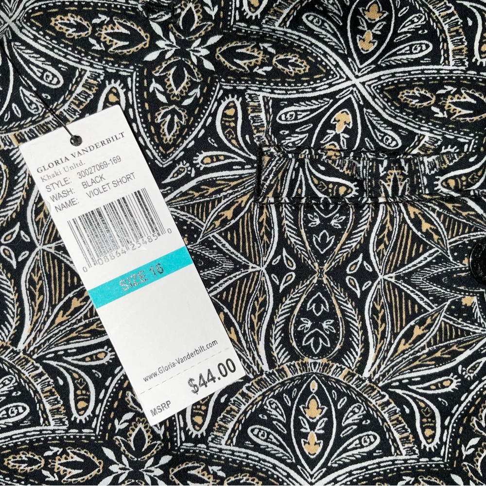 Patterned Black and White Pants